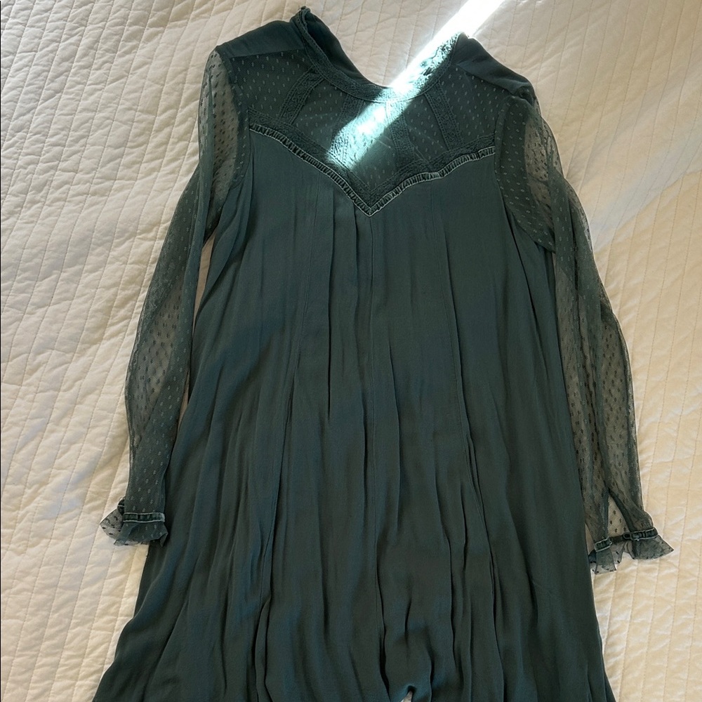 Xhilaration Teal Long Sleeve Dress